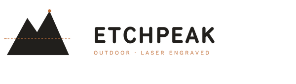 EtchPeak logo - custom laser-engraved outdoor gear