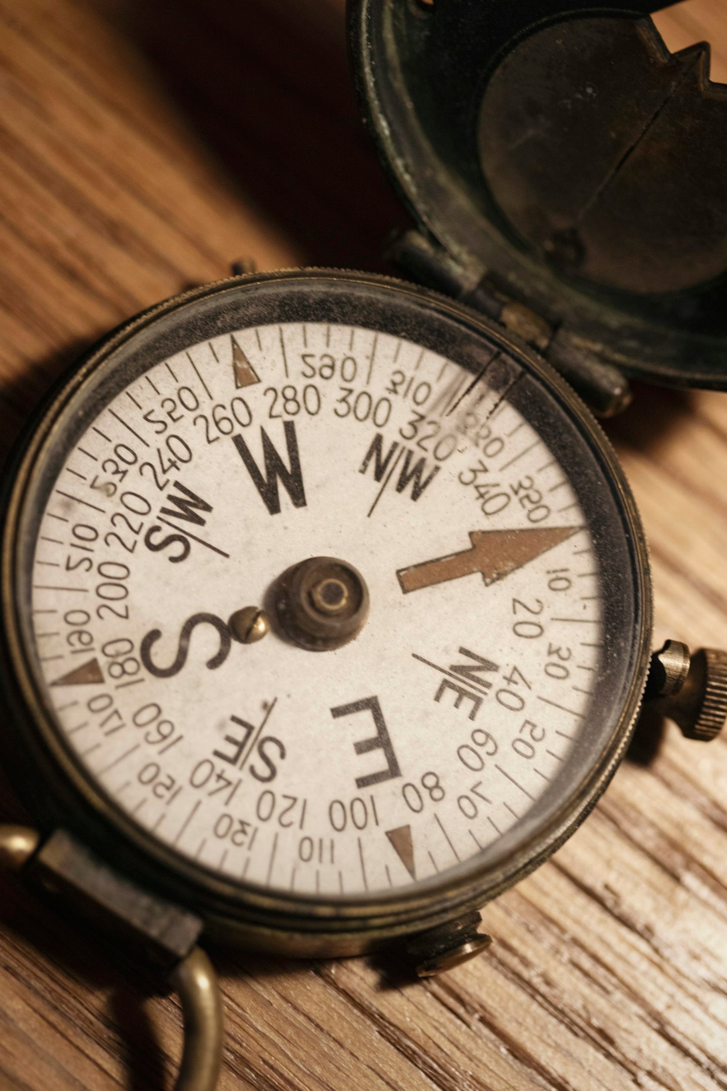 Custom engraved brass compass